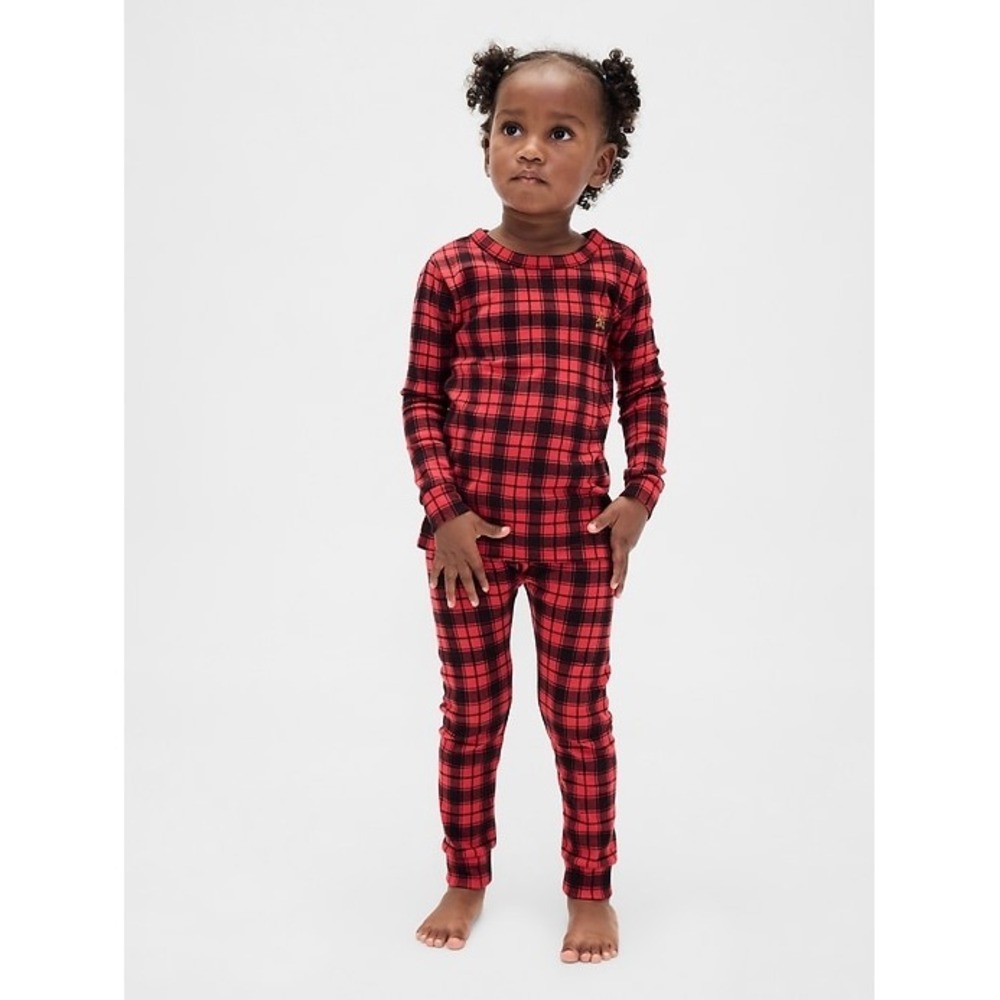 NEW Gap Baby Organic Cotton Red Plaid Holiday PJ Set Christmas 2 Years